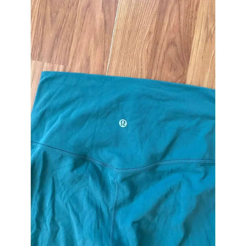 Lululemon Align High Rise Crop 21” Leggings Green Smoke Size 8